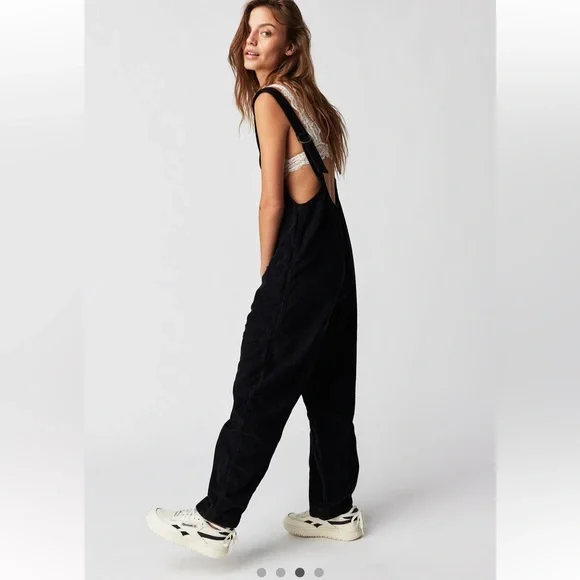 NEW Free People We The Free High Roller Cord Black Jumpsuit XL - Picture 4 of 13